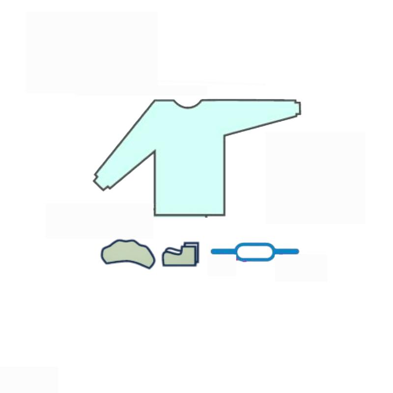 Комплект одягу для новонародженного з бірками, стерильний, одноразового використання ,ТМ «АХІЛЛ»